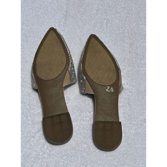 Zigisoho Bling Tan Pointed Toe Flats Reilan Size 7.5 - Picture 3 of 8